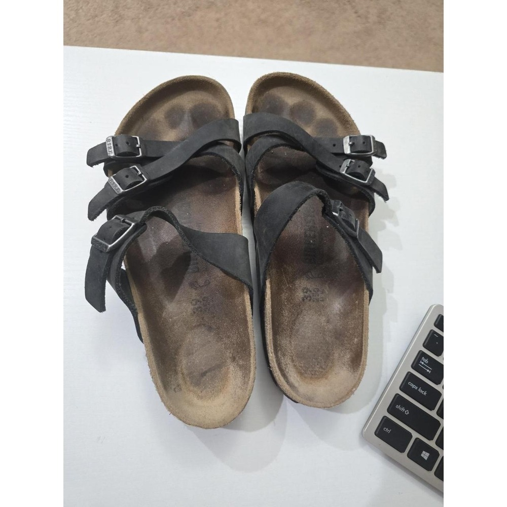 Birkenstock Franca Sandals. 3 strap. Black. 39. Used